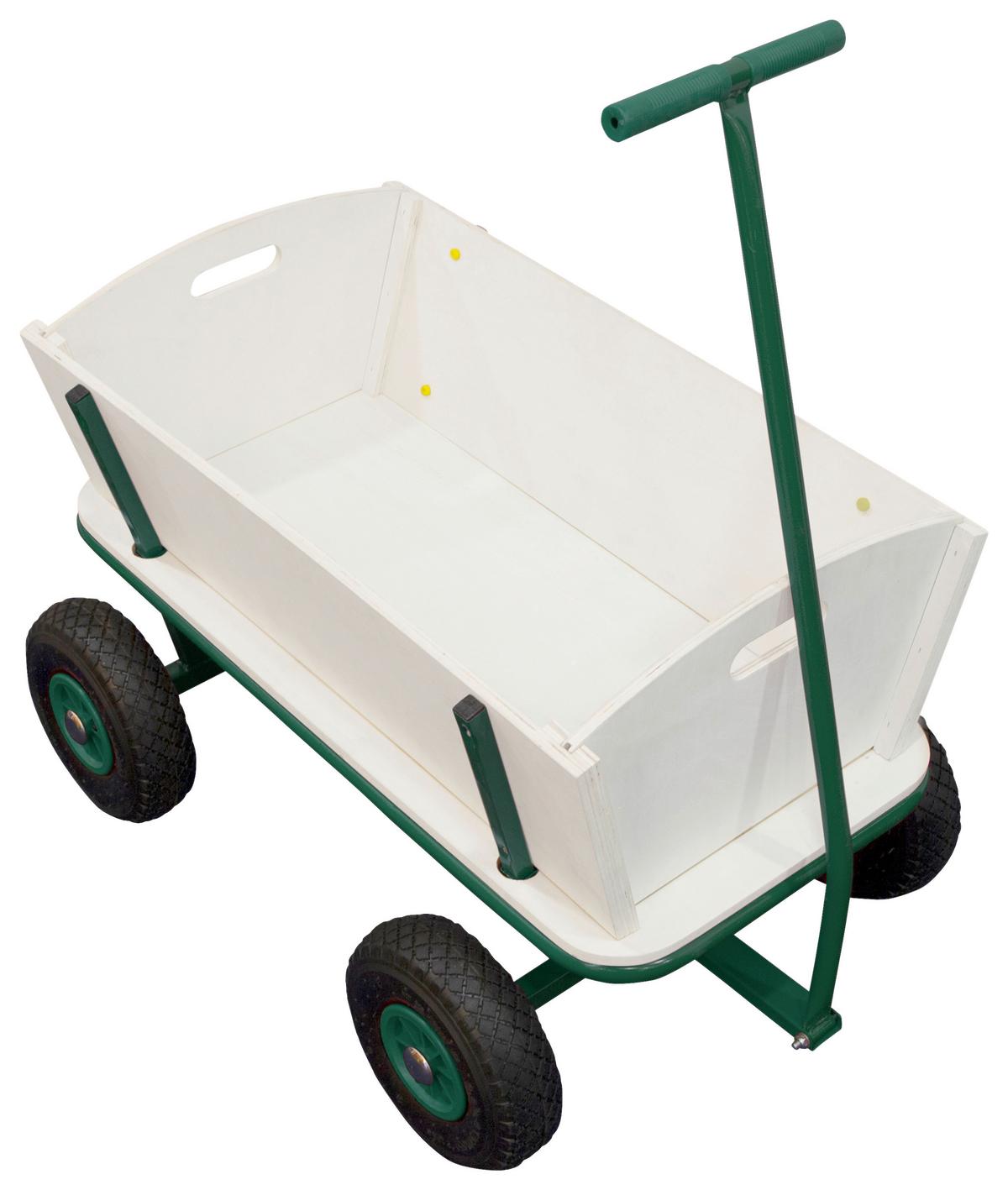 Bollerwagen S030.190.00 - Braun/Grün, KONVENTIONELL, Holz/Metall (61/95/97cm) - Ambia Garden