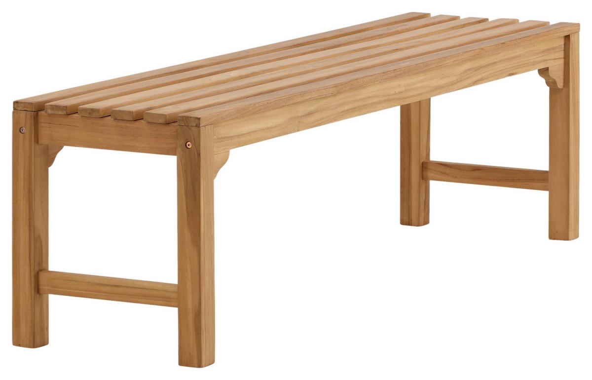 Gartenbank Kenya - Teakfarben, KONVENTIONELL, Holz (150/45/40cm) - Gardenson