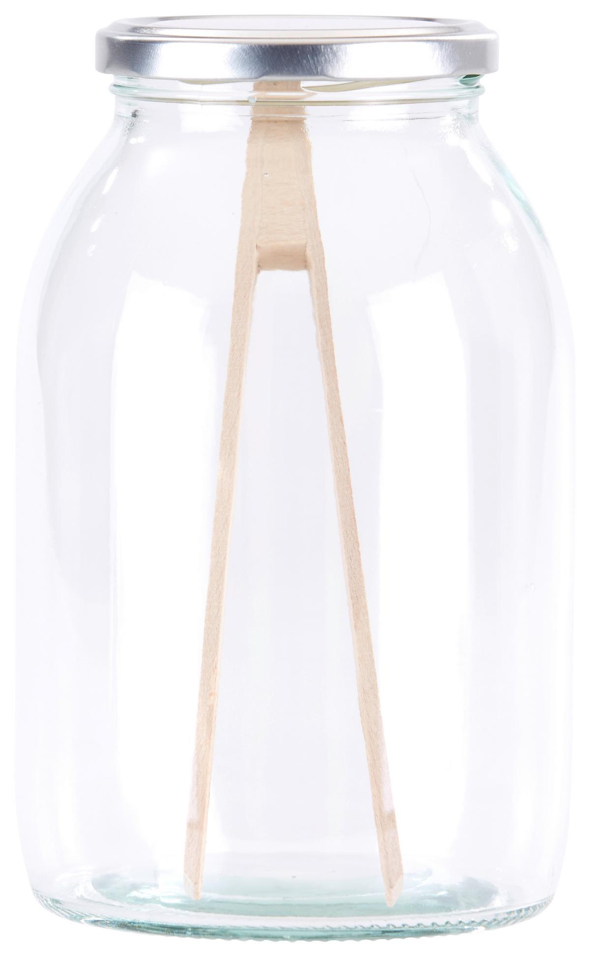 Befőttesüvegszett Zora - ezüstszínű, Basics, Üveg/fém (1,50l)