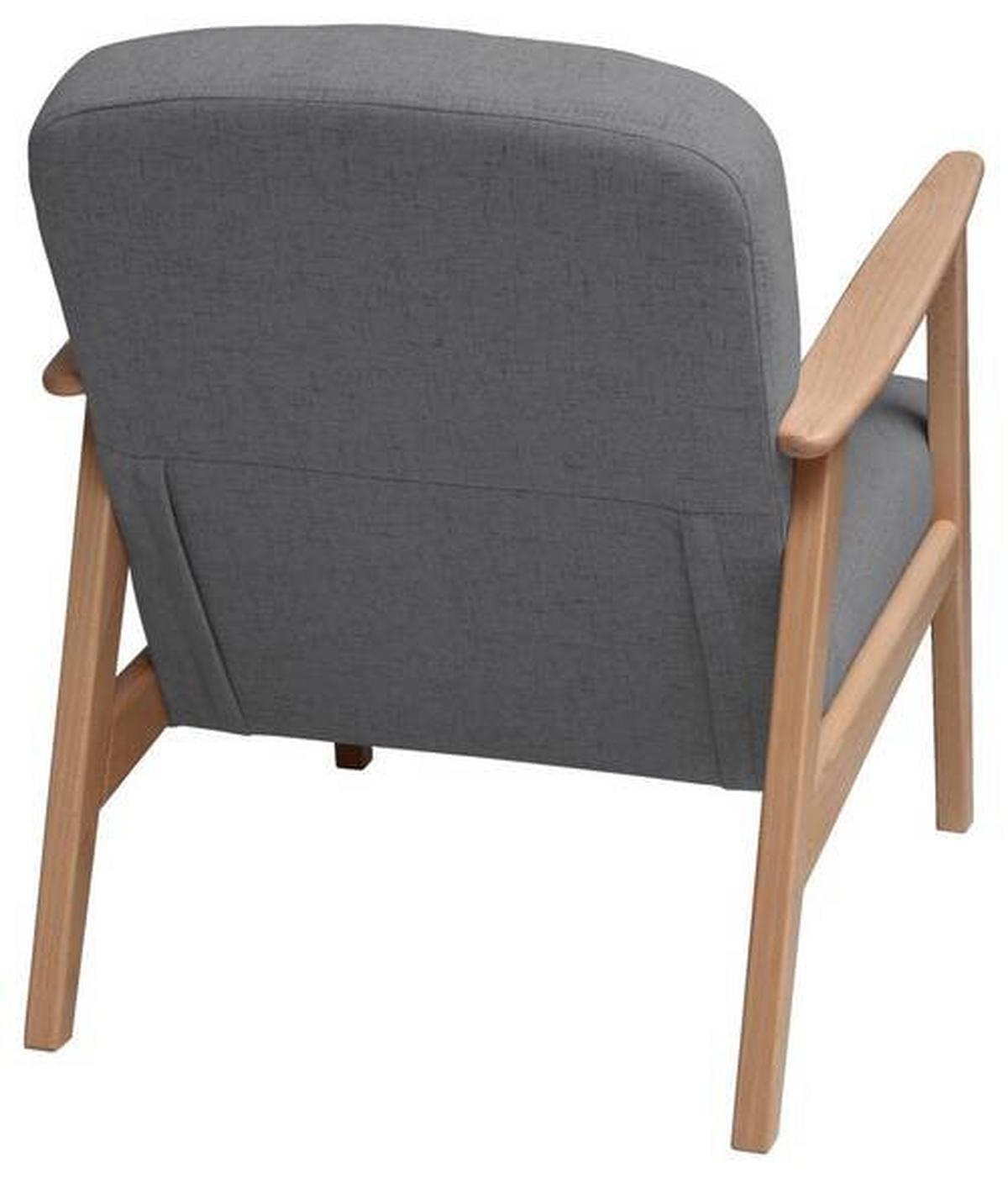 Sessel Retro - Buchefarben/Grau, MODERN, Holz/Textil (63/78/78cm) - Livetastic