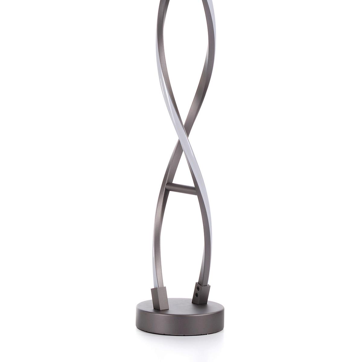 LED-Stehleuchte Dna Titanfarben L: 15 cm - Titanfarben/Schwarz, Design, Kunststoff/Metall (15/15/150cm)
