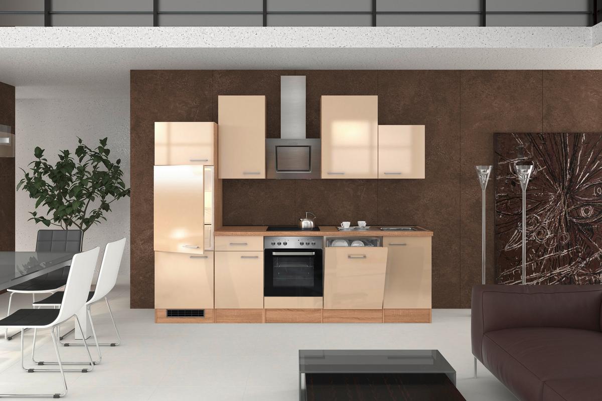 Küchenblock Nepal Sonoma Eiche/Kaschmir B: 280cm - Kaschmir/Sonoma Eiche, Basics, Holzwerkstoff (280cm) - FlexWell