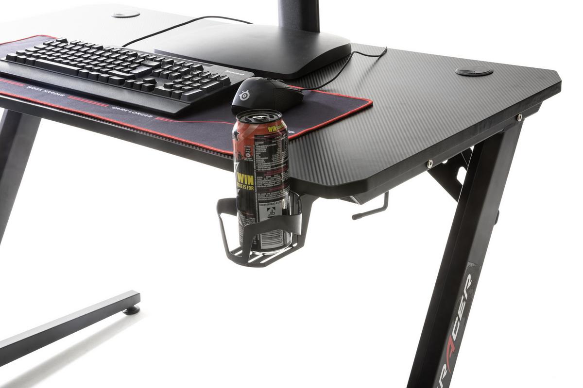 Herní stůl DX RACER - černá, Design, kov/kompozitní dřevo (111/75/60cm) - Dxracer