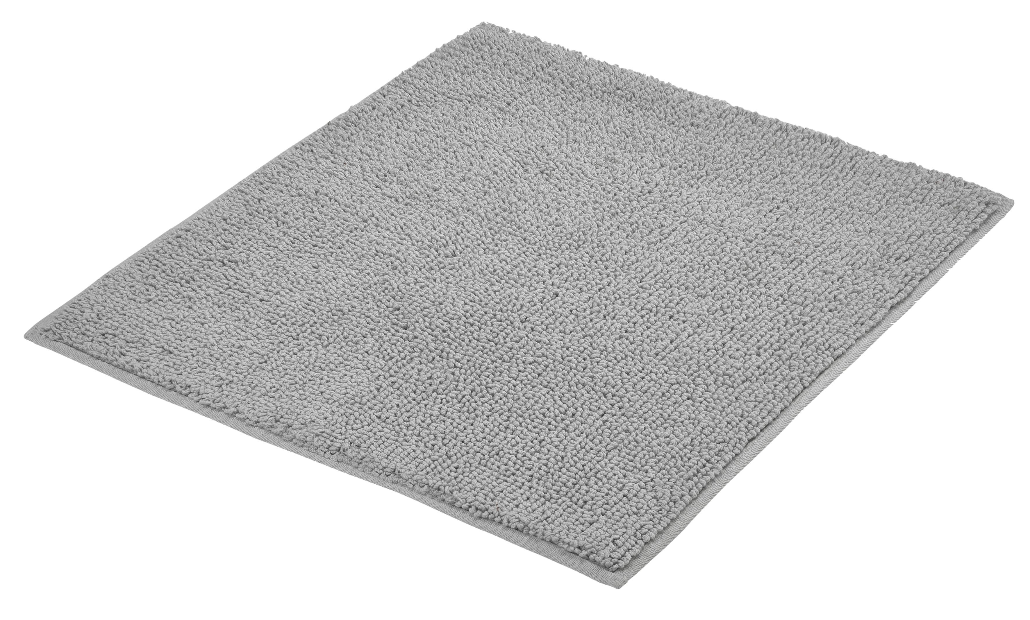 WC-Vorleger Chrissy Silberfarben 55x65 cm - Silberfarben, Basics, Naturmaterialien (55/65cm) - Kleine Wolke