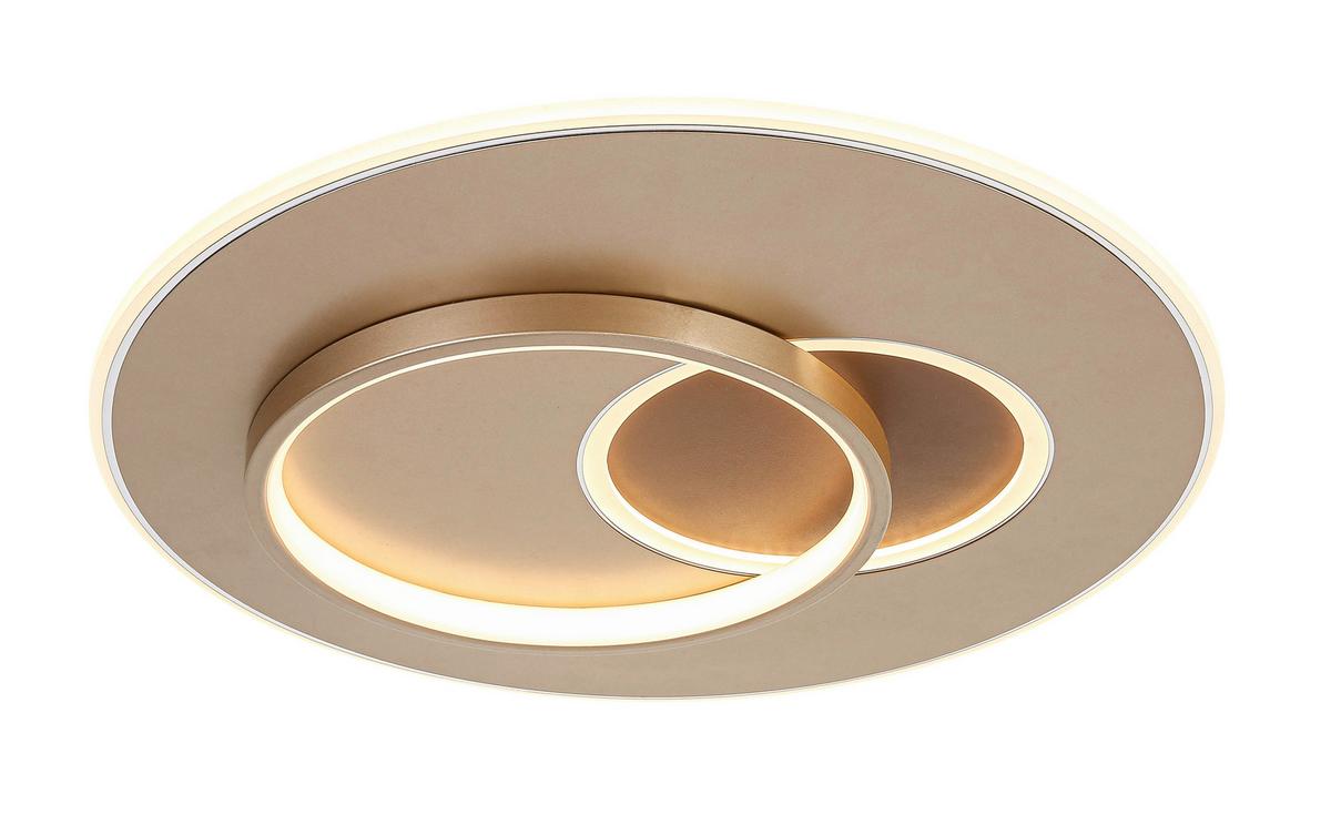 LED-Deckenleuchte Lejla Ø 50 cm - Transparent/Schwarz, MODERN, Kunststoff/Metall (50/7cm) - Luca Bessoni