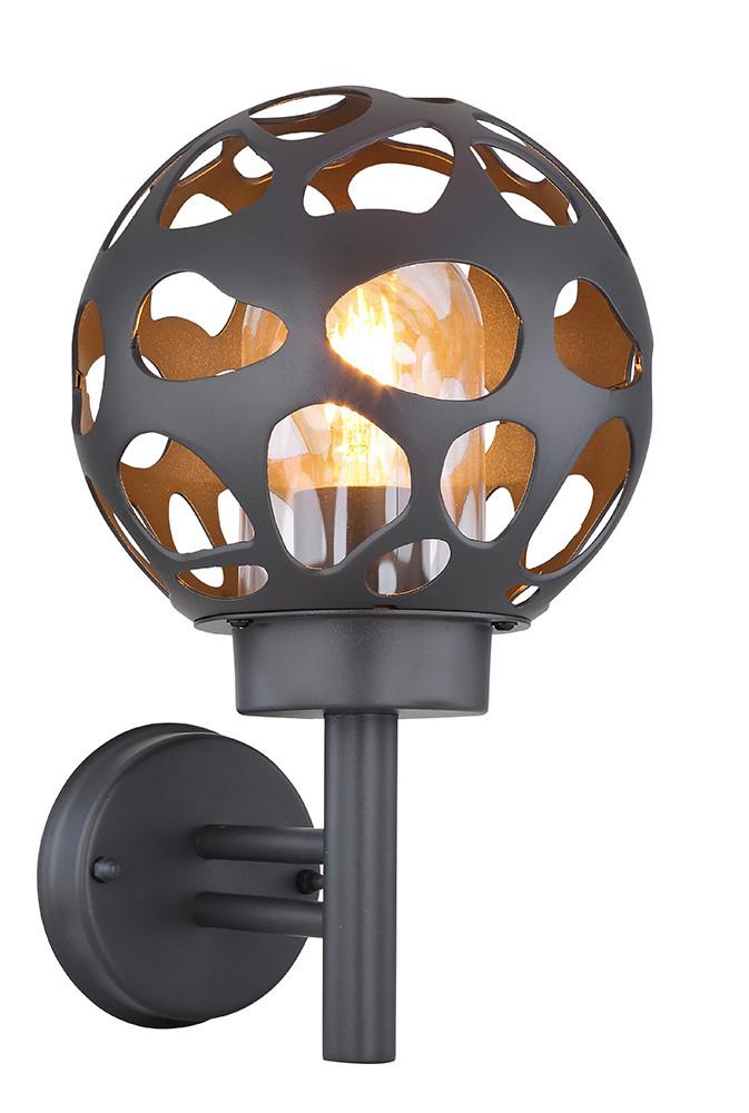 Led Außenleuchte Hilario 15 Watt Aluminium/Edelstahl - Klar/Anthrazit, Design, Kunststoff/Metall (20/22,5/32,7cm) - Globo