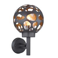 Led Außenleuchte Hilario 15 Watt Aluminium/edelstahl - Klar/Anthrazit, Design, Kunststoff/Metall (20/22,5/32,7cm) - Globo