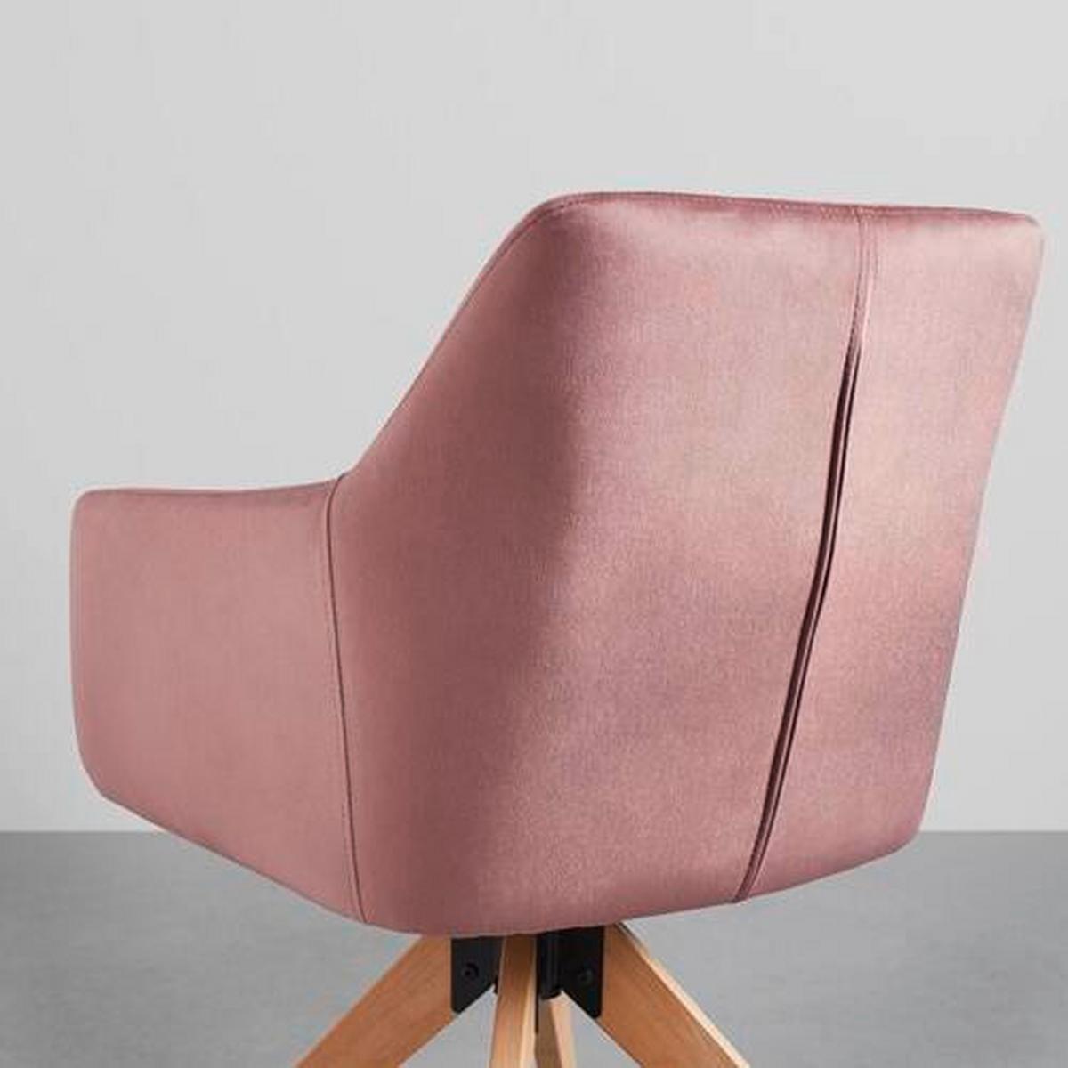 Jídelní židle SARA starorůžová - starorůžová/barvy buku, Moderní, dřevo/textil (57/84,5/57,5cm) - Modern Living