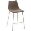 Tresenstuhl My Solo - Edelstahlfarben/Schlammfarben, KONVENTIONELL, Textil/Metall (49/99,5/55cm) - Livetastic