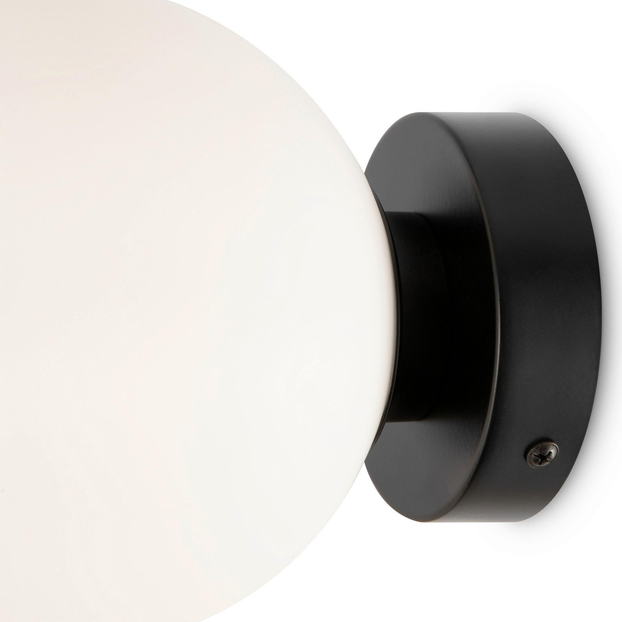 Wandleuchte Basic Form - Schwarz/Weiß, Trend, Glas/Metall (15/18cm) - MAYTONI