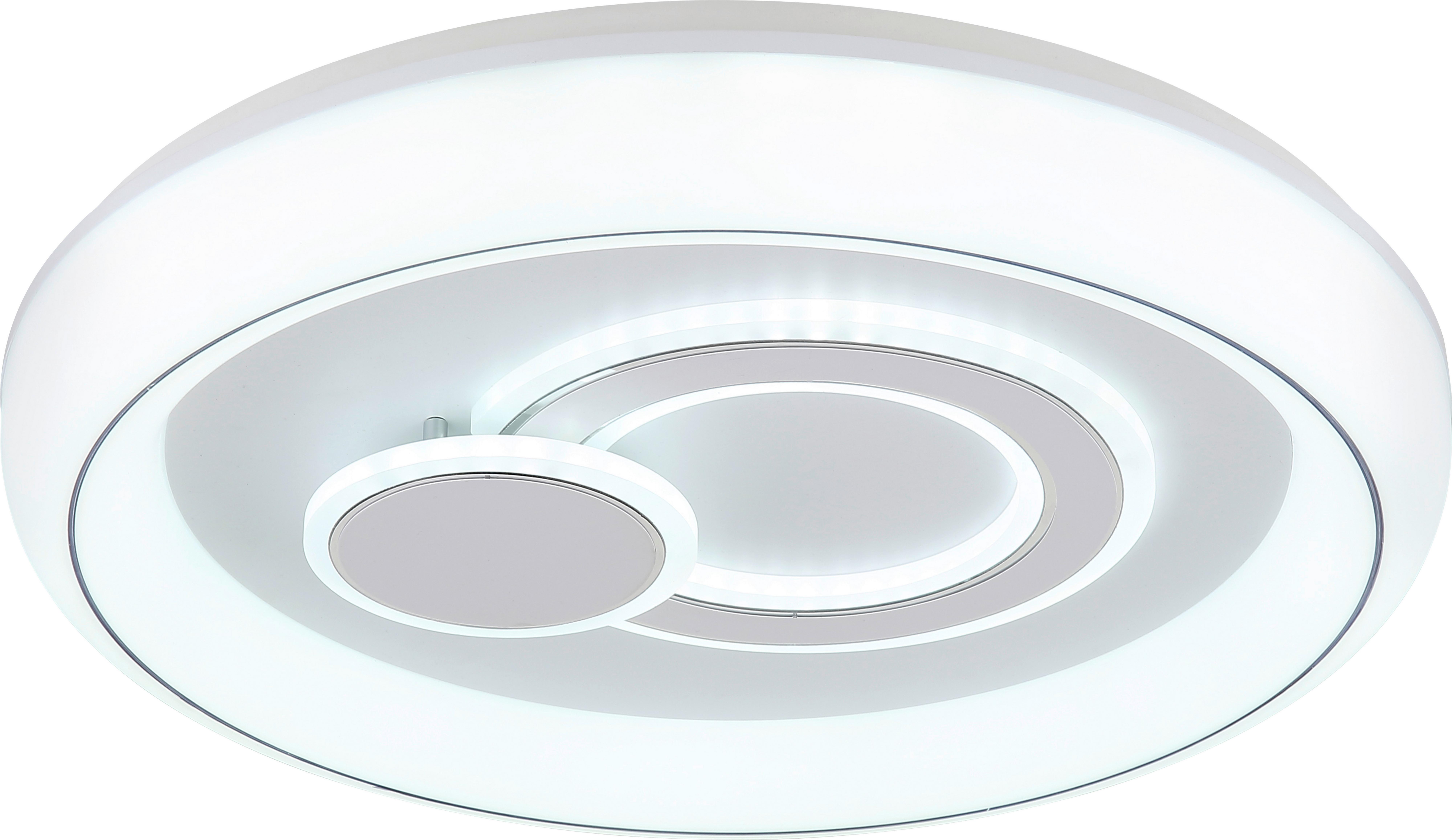 Led-deckenleuchte Caitlin - Opal/Weiß, Basics, Kunststoff/Metall (48/7,5cm) - Luca Bessoni