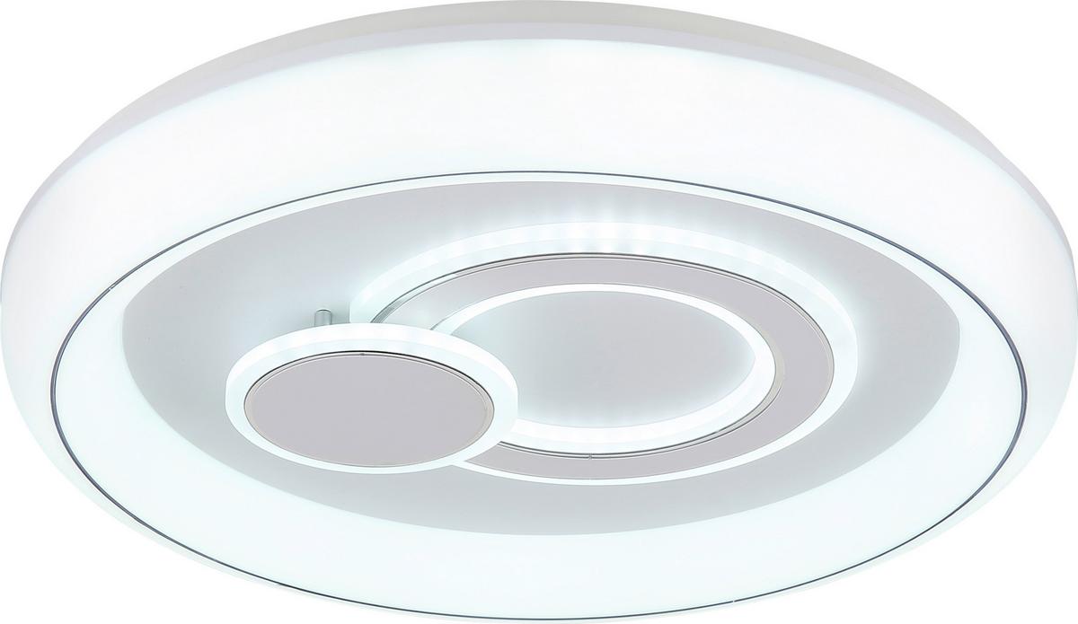 LED-Deckenleuchte Caitlin - Opal/Weiß, Basics, Kunststoff/Metall (48/7,5cm) - Luca Bessoni