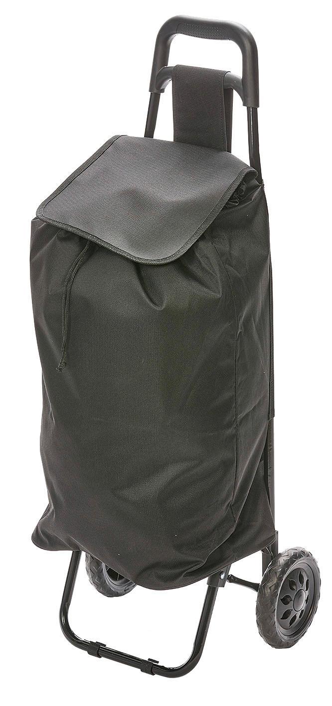 Einkaufstrolley Eva - Anthrazit, Basics, Textil/Metall (92/37/24cm)