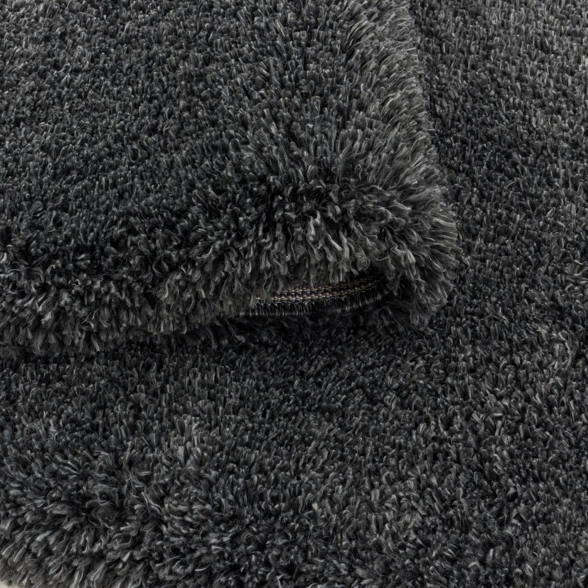 Hochflor Teppich Grau Fluffy 60x110 cm - Grau, Basics, Textil (60/110cm)