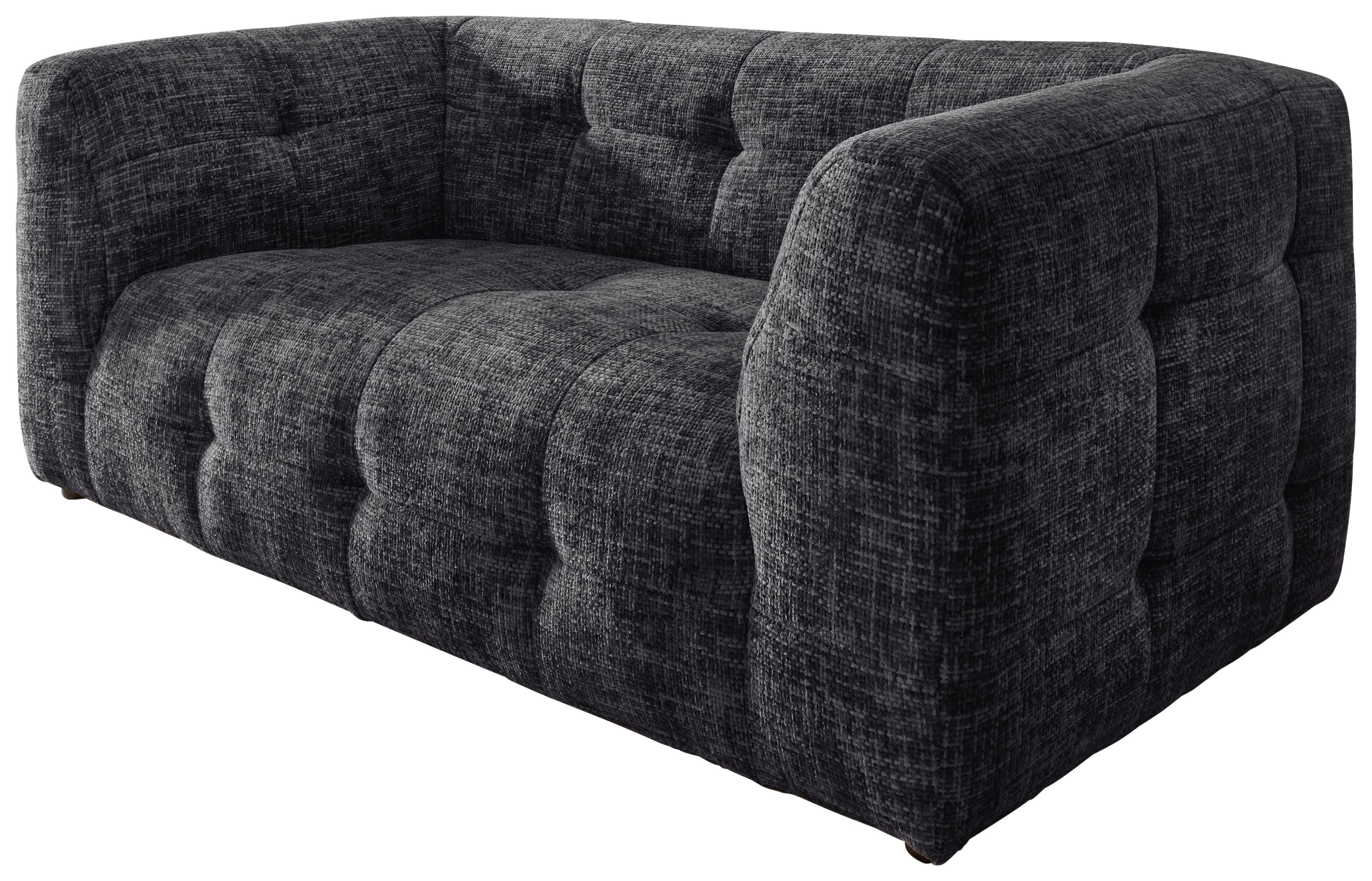 2-sitzer-sofa Velice, Schwarz B: 184 Cm - Schwarz, Design, Textil (184/72/95cm) - Livetastic
