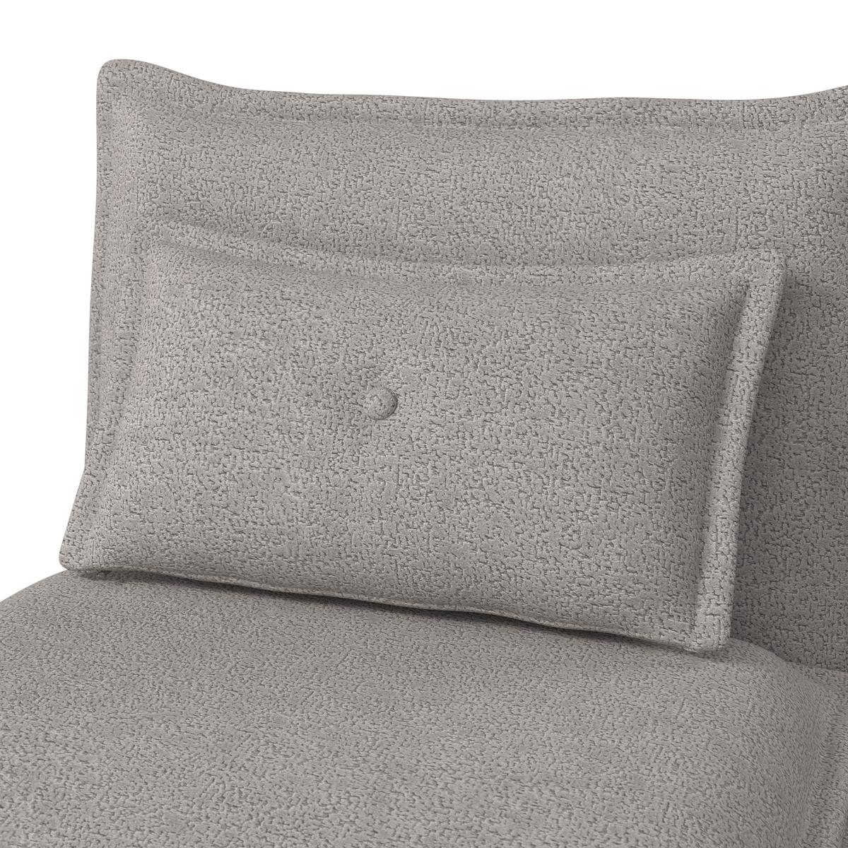 Rozkladacie kreslo TAMARA, svetlosivé buklé, max. 120 kg - svetlosivá, Modern, kov/textil (82/31/69cm) - Bessagi Home