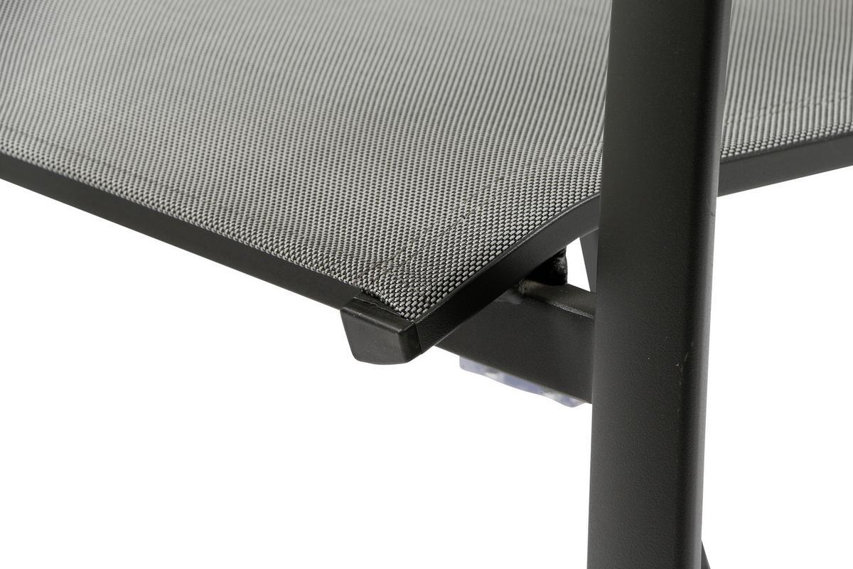 Gartengarnitur Velia 5-Teilig Metall/Textil - Anthrazit/Alufarben, KONVENTIONELL, Keramik/Textil - Siena Garden