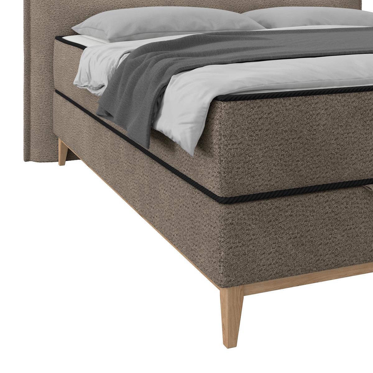 Boxbett Smile inkl. Matratze 180x200 - Taupe, KONVENTIONELL, Holz/Holzwerkstoff (180/200cm) - James Wood