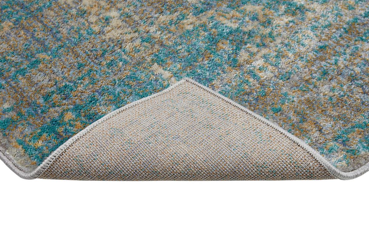 Webteppich Belcanto - Türkis, Design, Textil (130/190cm) - Novel