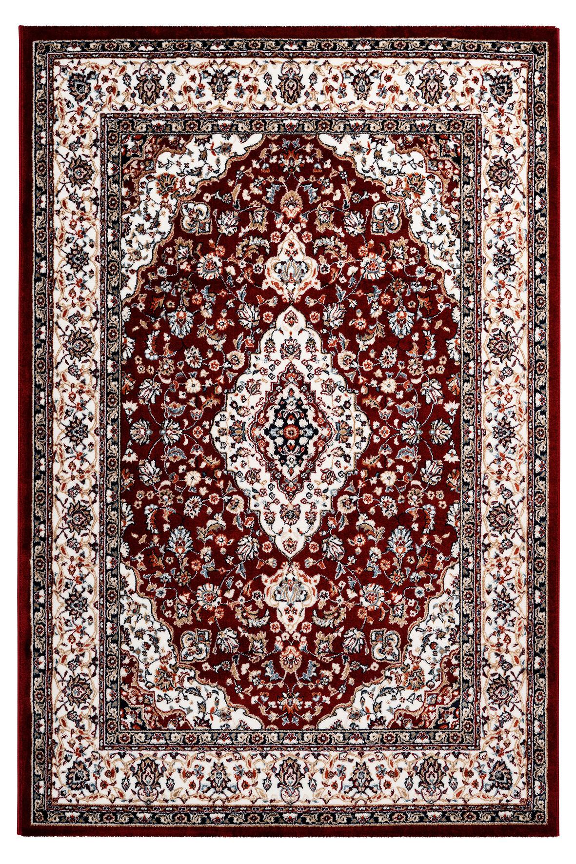 Flachwebteppich Rot Isfahan 40x60 cm Polyester - Rot, LIFESTYLE, Textil (40/60cm) - Obsession
