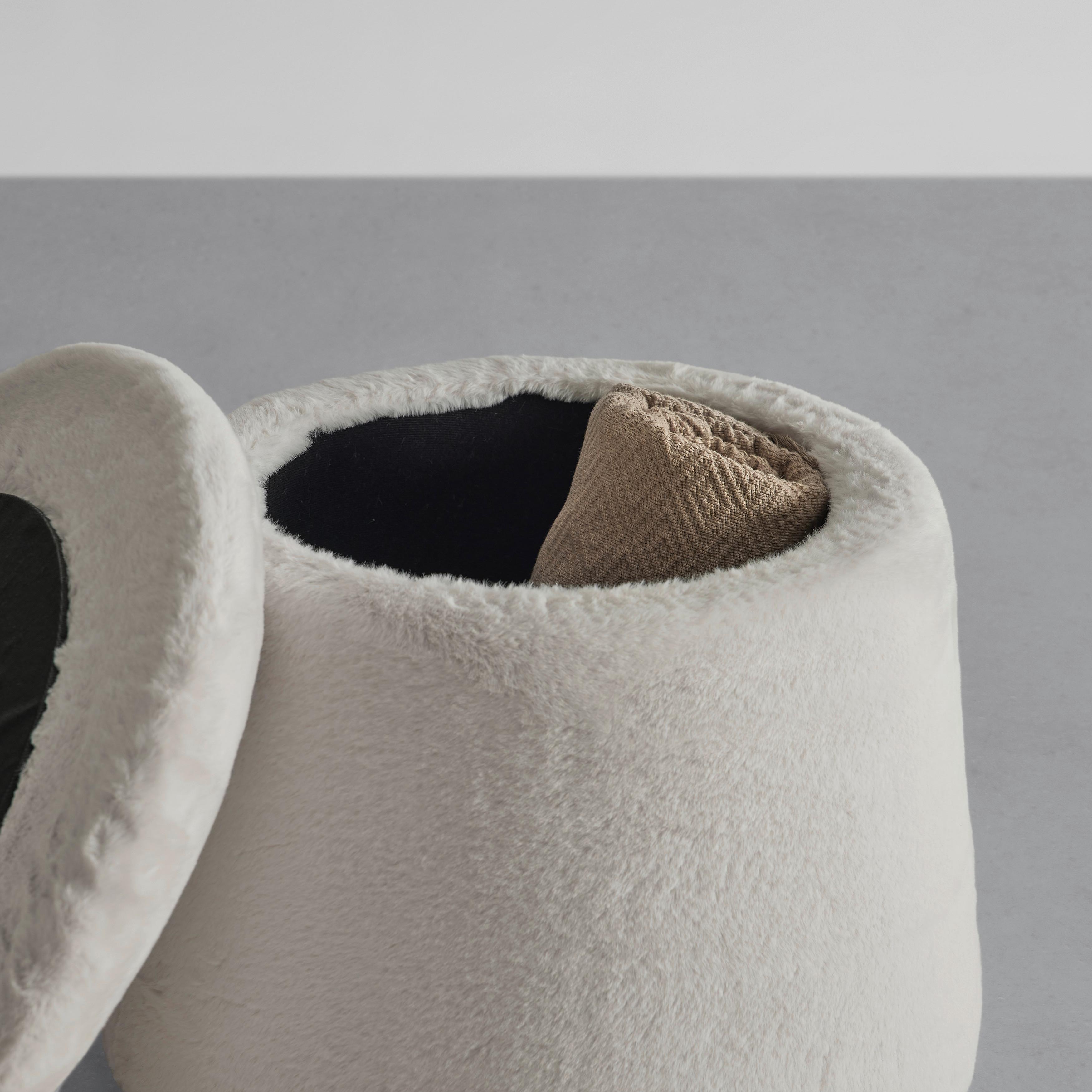 Taburet FUNGI -TREND- - taupe, Romantik / Landhaus, kompozitné drevo/textil (51/39/51cm) - Premium Living