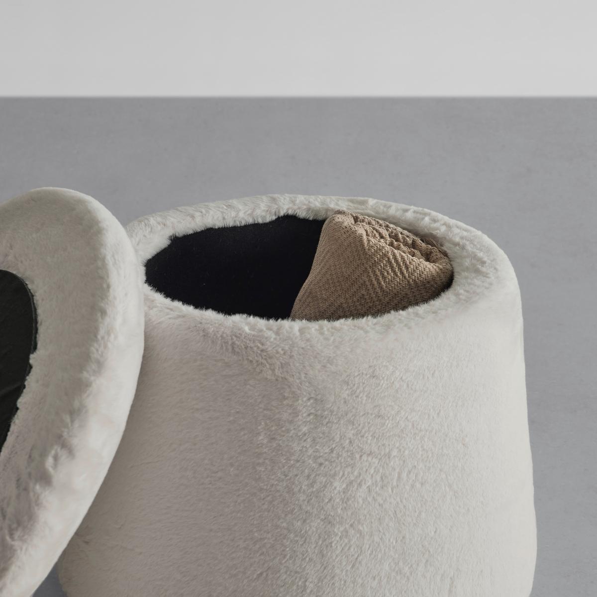 Taburet FUNGI -TREND- - taupe, Romantik / Landhaus, kompozitné drevo/textil (51/39/51cm) - Premium Living