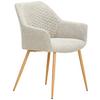Armlehnstuhl Lara Eichenfarben/Beige Gepolstert - Eichefarben/Beige, KONVENTIONELL, Holz/Textil (56,5/80/58cm) - Livetastic