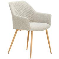 Armlehnstuhl Lara Eichenfarben/beige Gepolstert - Eichefarben/Beige, KONVENTIONELL, Holz/Textil (56,5/80/58cm) - Livetastic