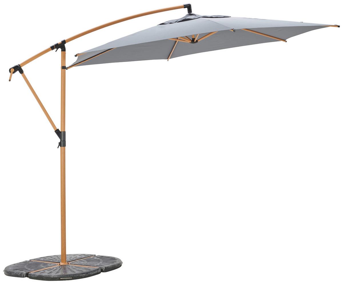 Ampelschirm Exellent Bht: 300x300x248 Cm Anthrazit - Anthrazit/Braun, MODERN, Textil/Metall (300/300/248cm) - Beldano