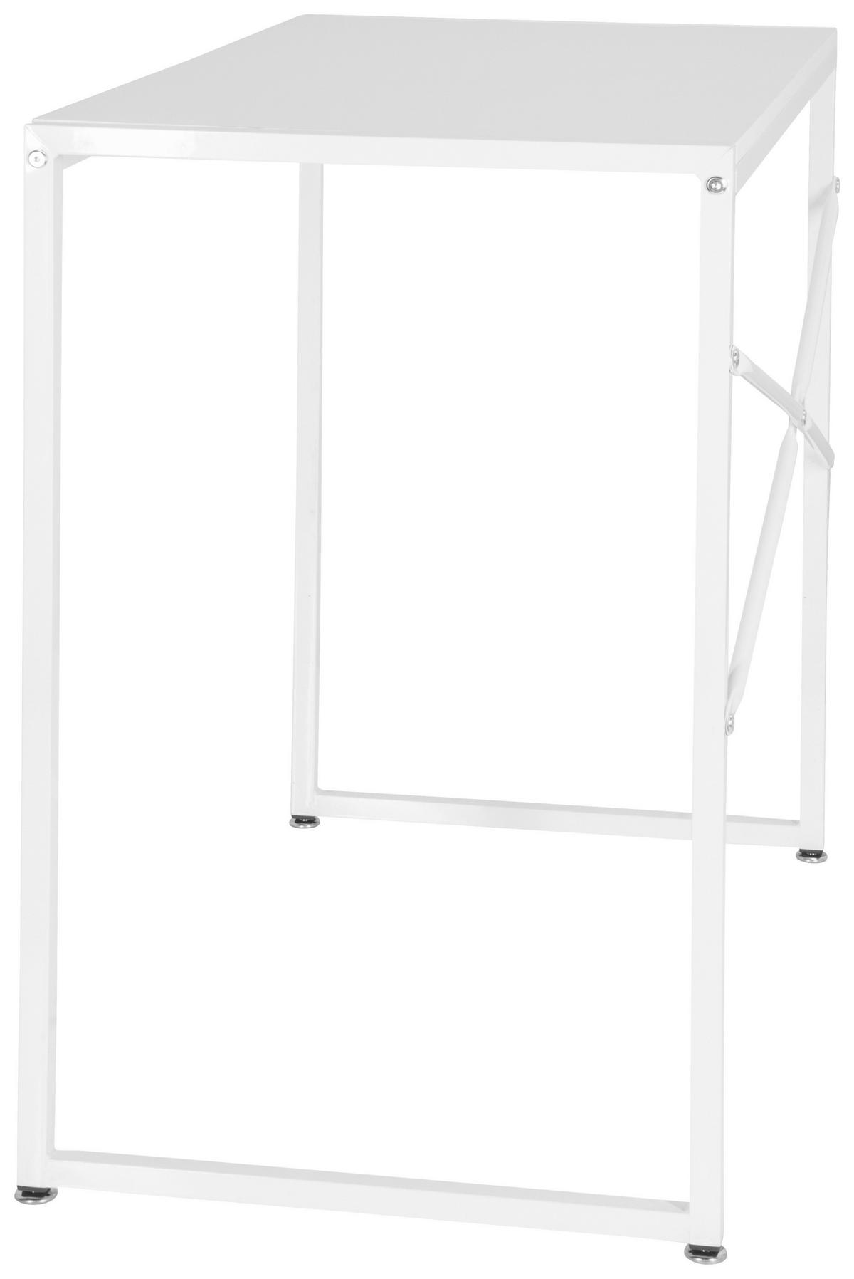 Schreibtisch Easy Up H I Weiß - Weiß, MODERN, Holzwerkstoff/Metall (78/46/76cm) - MID.YOU