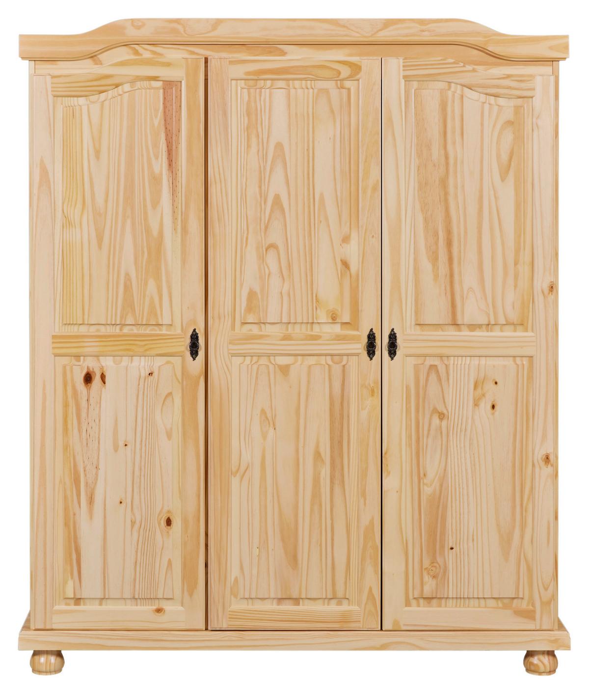 Drehtürenschrank Massiv 150cm Bern, Kiefer - Naturfarben, LIFESTYLE, Holz (150/180/56cm) - MID.YOU