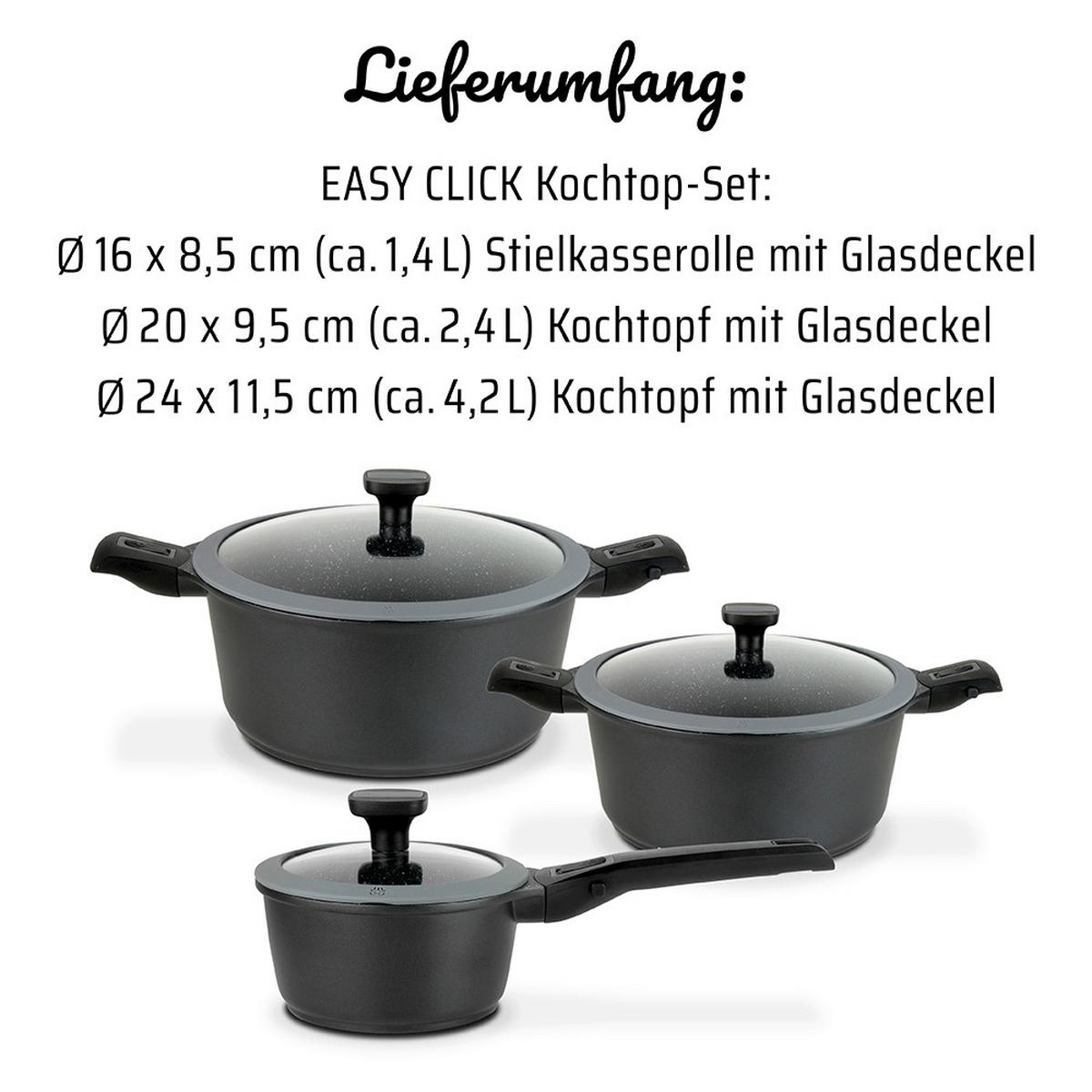 SADA HRNCOV SET EASY CLICK - čierna, Basics, kov - GSW