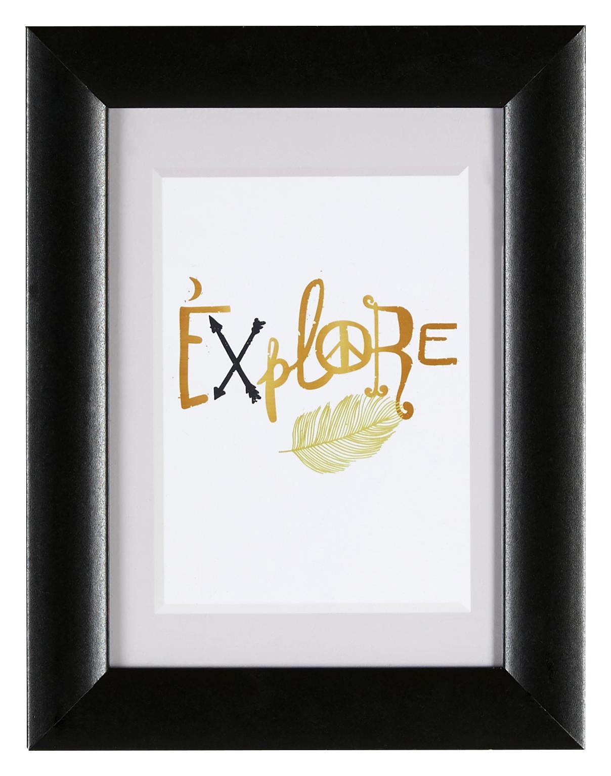 Képkeret Noah - Fekete, konvencionális, Üveg/Fa (13/18cm) - Luca Bessoni