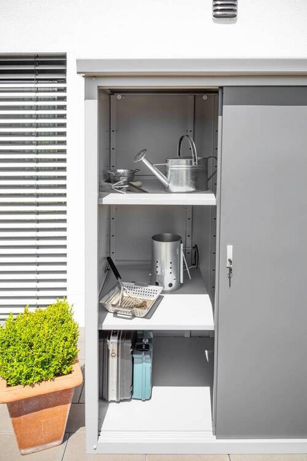 Geräteschrank Stahl Guardian Anthrazit/grau B/h: 90/187cm - Anthrazit/Grau, Basics, Metall (90/187/172cm)