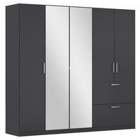 Drehtürenschrank Padua Grau B: 225 Cm - Grau, MODERN, Holzwerkstoff (225/210/54cm) - Rauch Möbel