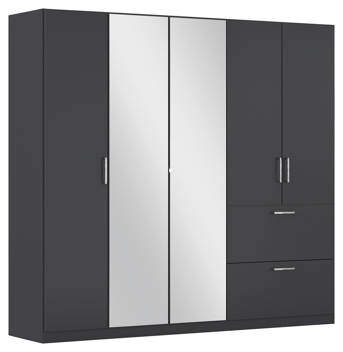 Drehtürenschrank Padua Grau B: 225 Cm - Grau, MODERN, Holzwerkstoff (225/210/54cm) - Rauch Möbel