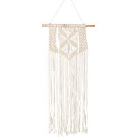 Dekohänger Makrame in Naturfarben - přírodní barvy, Trend, přírodní materiály (25/80cm) - Modern Living