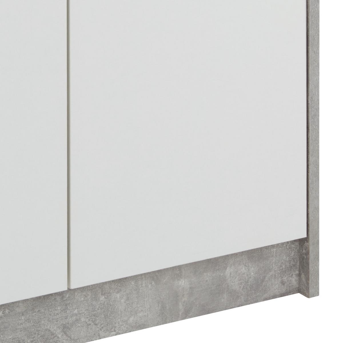 Kommode B 74cm 4-You New, Beton Optik/Weiß - Weiß/Grau, MODERN, Holzwerkstoff (74/85,4/34,6cm)