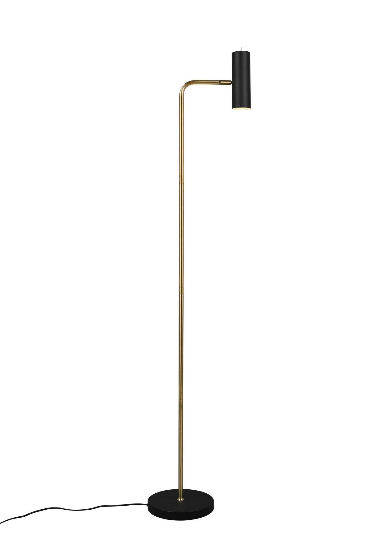 Stehlampe Marley Mit Schalter Messingfarben/schwarz - Messingfarben/Goldfarben, Design, Metall (151/23/39cm) - Trio Leuchten