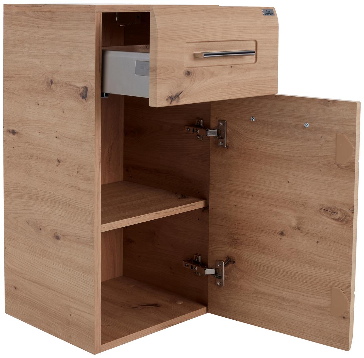 Unterschrank Mit Soft-close Avensis B: 35 Cm, Eiche Dekor - Eichefarben, MODERN, Holzwerkstoff (35/72/33cm) - Luca Bessoni