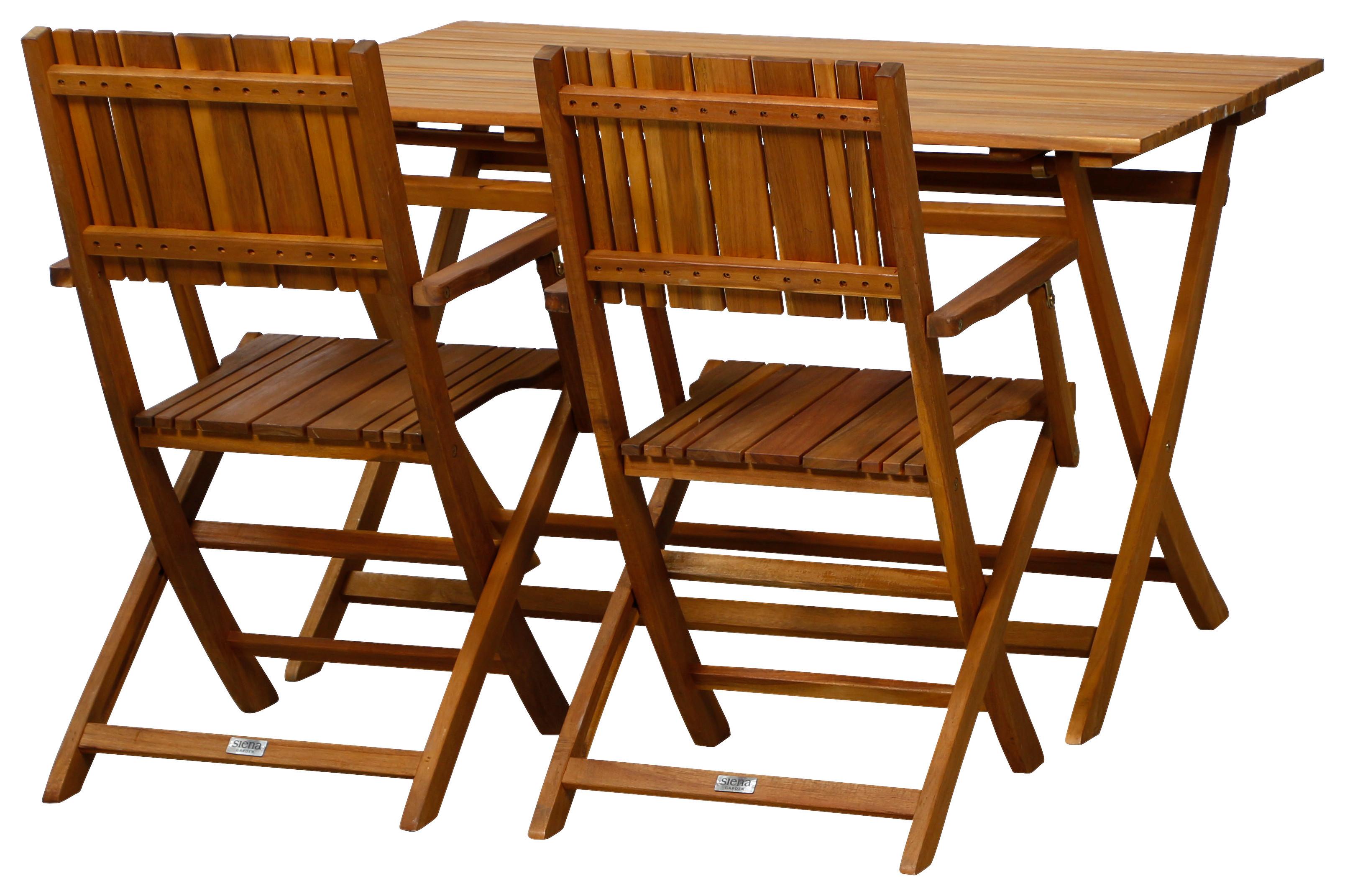 Gartengarnitur 5-Tlg. Falun Echtholz Akazie - Akaziefarben, KONVENTIONELL, Holz - Siena Garden