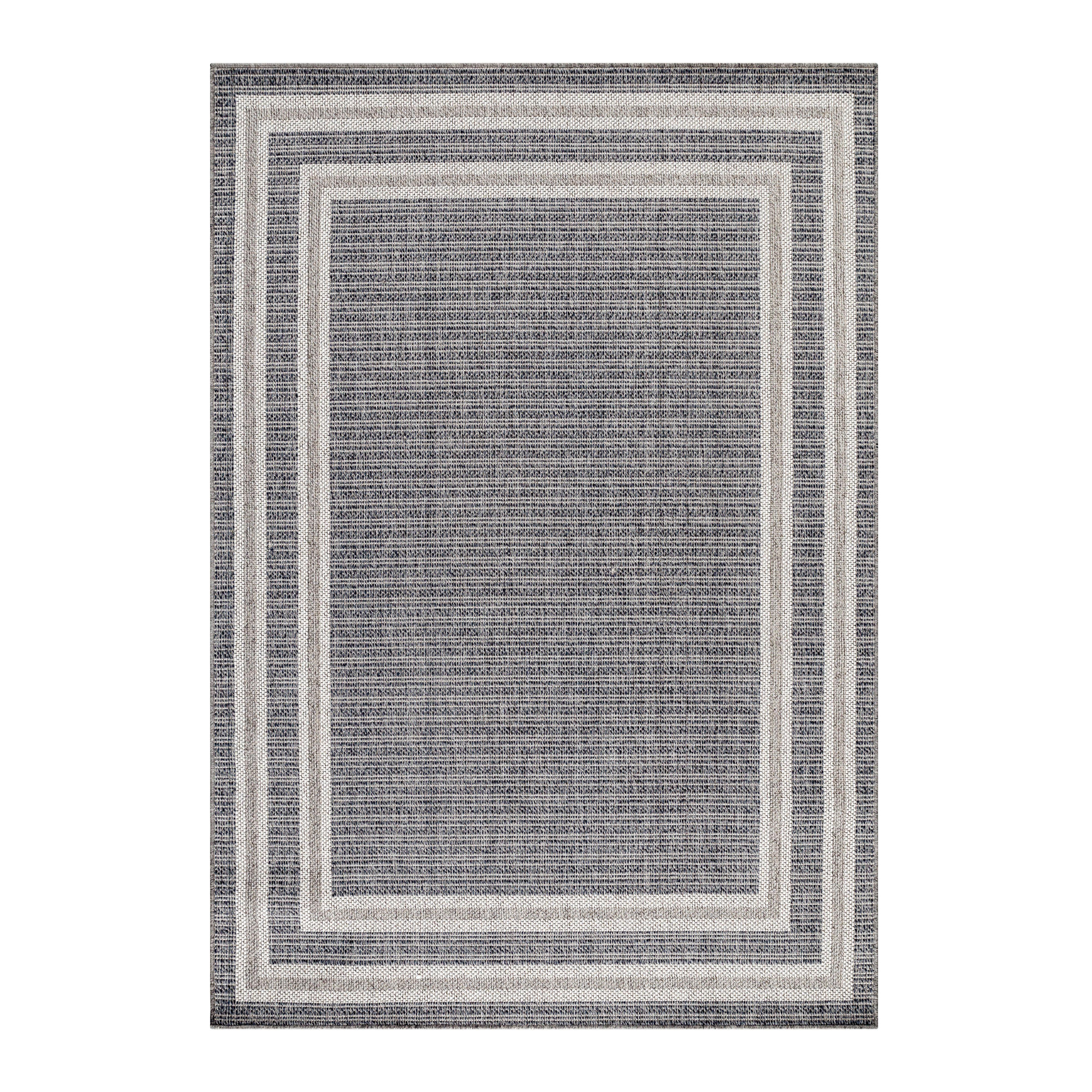 Flachwebeteppich Aruba - Grau, Design, Textil (60/100cm)