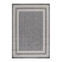 Flachwebeteppich Aruba - Grau, Design, Textil (60/100cm)