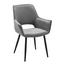 Židle Valentine - černá/tmavě šedá, Moderní, kov/dřevo (66/92/47cm) - Mömax modern living