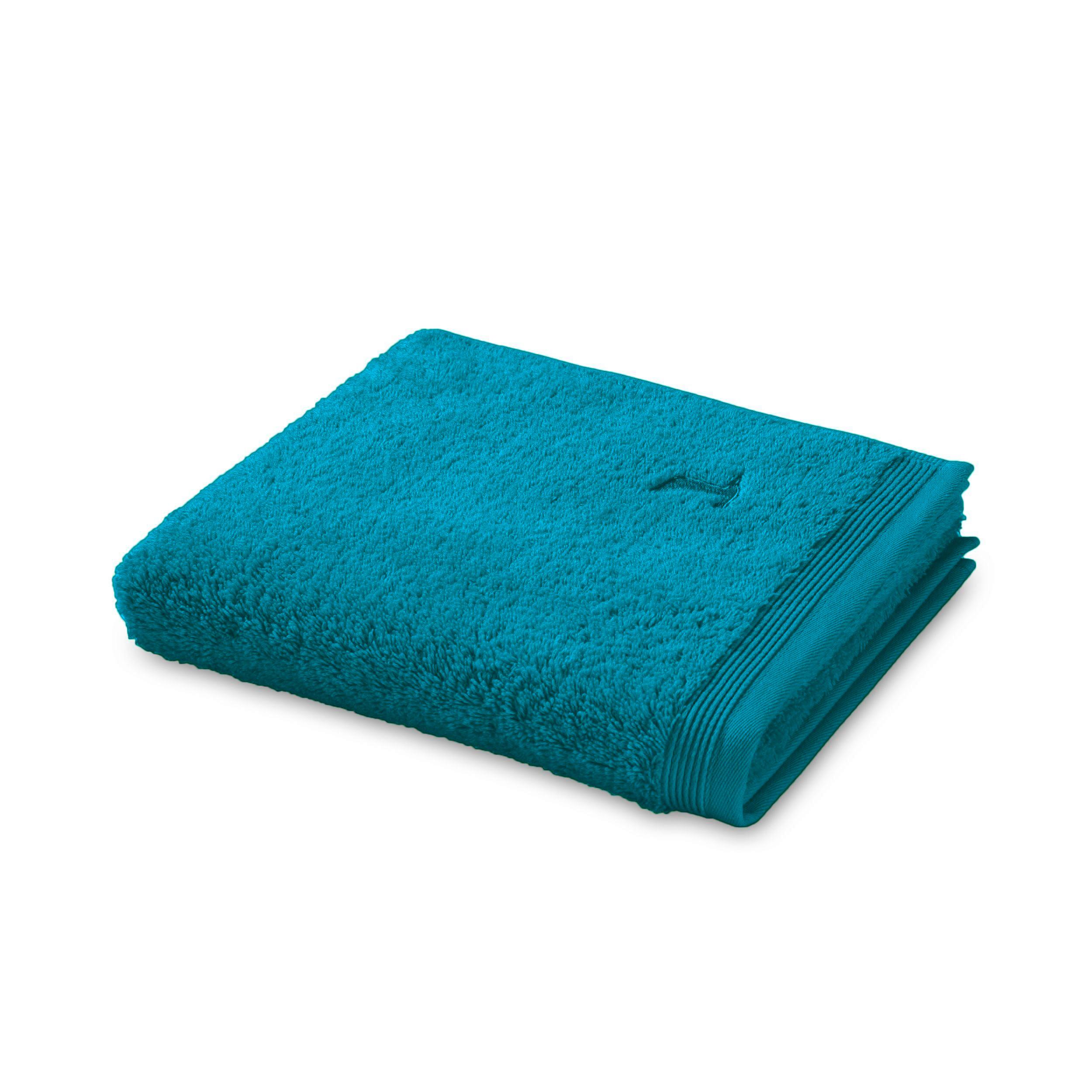 Gästehandtuch Superwuschel Baumwolle 550g/m Lagoon 50x100 - Türkis, Basics, Textil (50/100cm) - Moeve