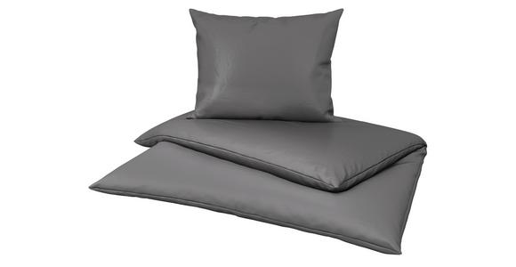 Satin Bettwäsche 140x200 Cm Lydia Anthrazit - Anthrazit, MODERN, Textil - Luca Bessoni