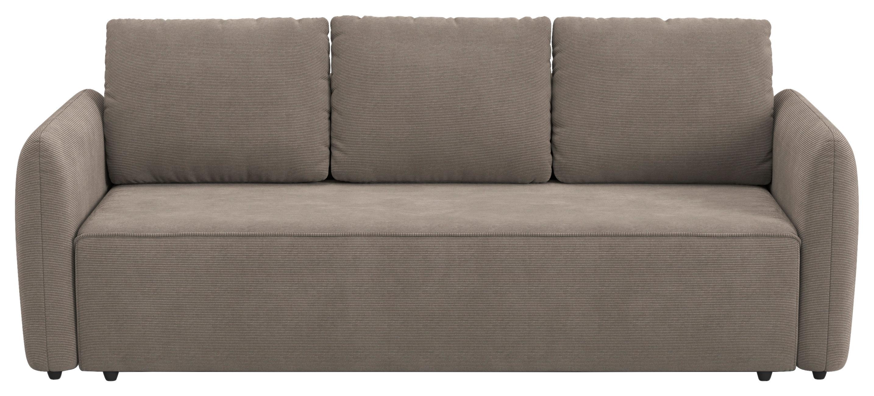 Megasofa mit Bettfunktion Flow Cord taupe, B: 222cm