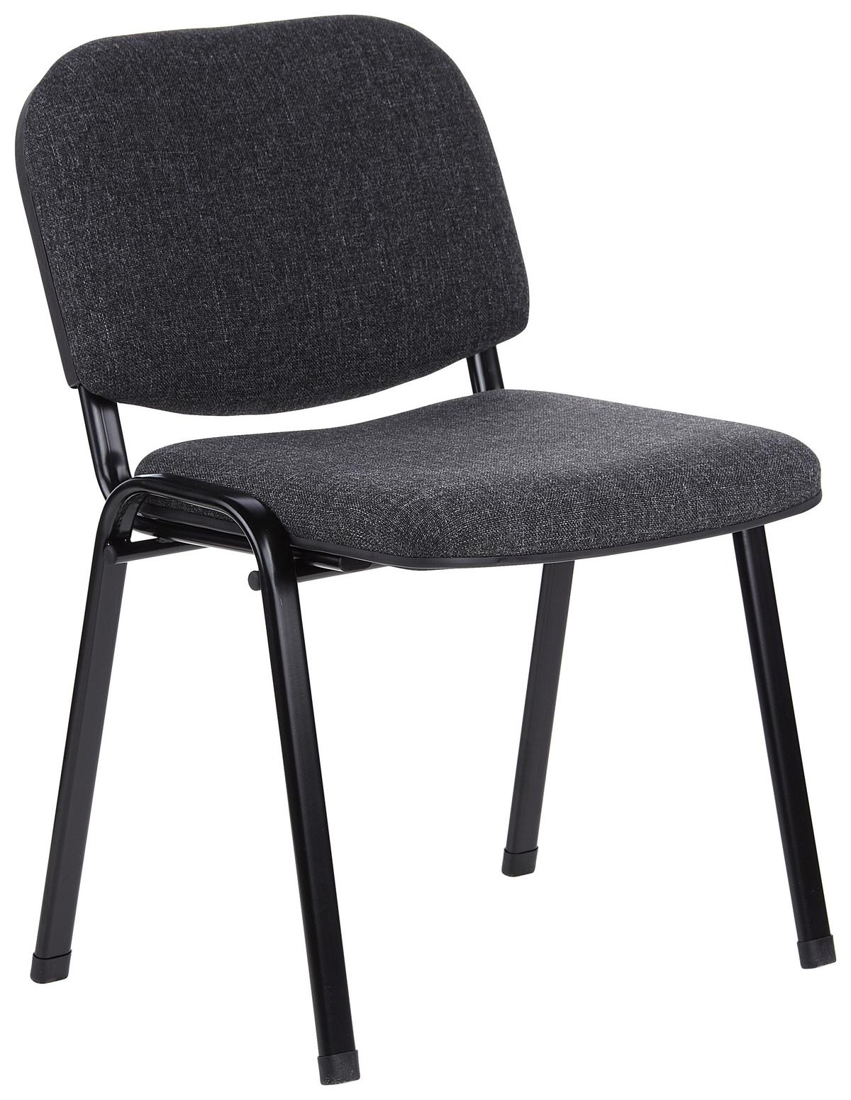Besucherstuhl Xt 600 - Anthrazit/Schwarz, Basics, Textil/Metall (58/84/48cm) - MID.YOU