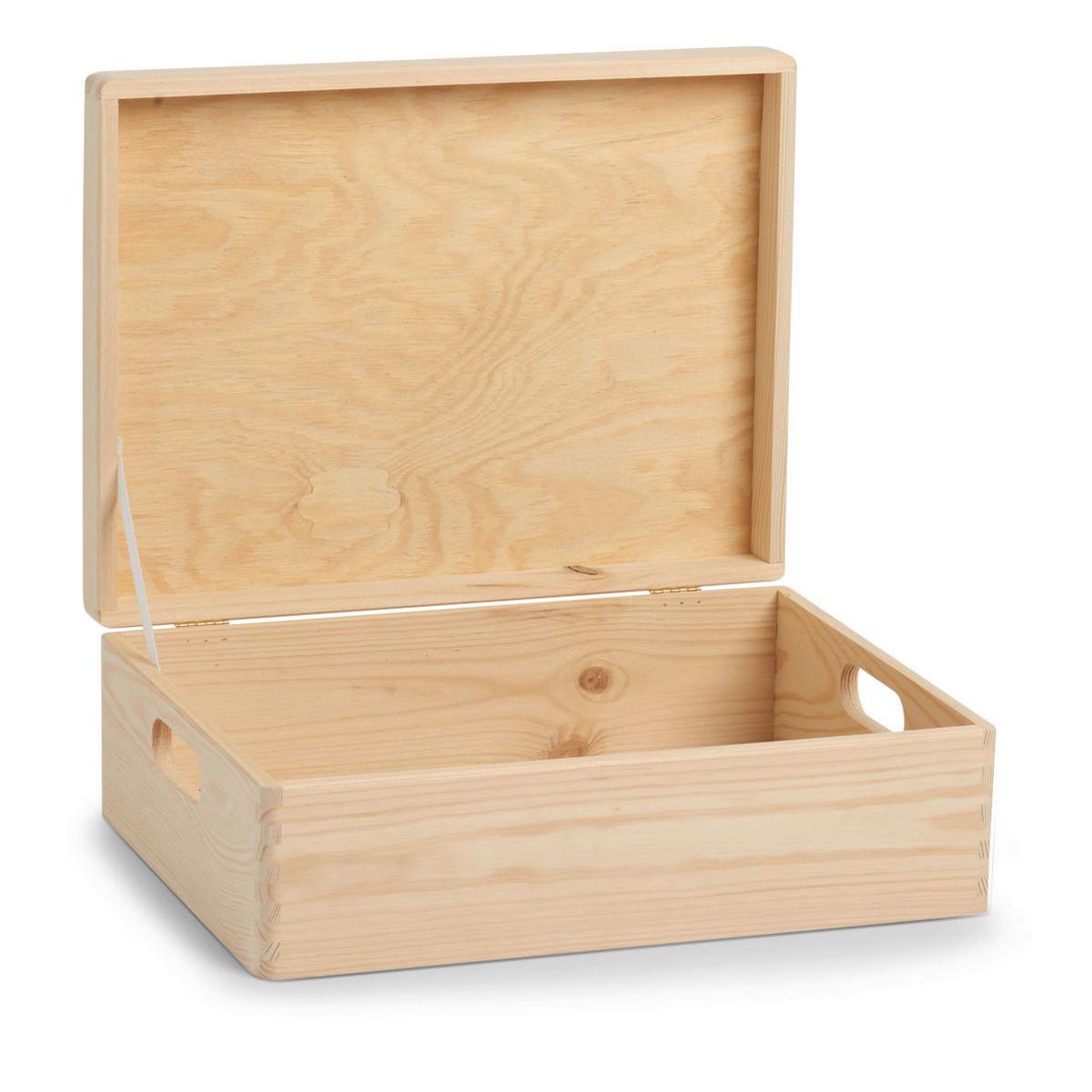 Aufbewahrungsbox Naturfarben, Holz - Naturfarben, Basics, Holz (40/30/14cm) - Zeller Present