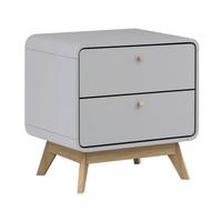 Nachttisch Cassie Grau B: 51 cm - Eichefarben/Grau, Design, Holz/Holzwerkstoff (51/53/39cm) - MID.YOU